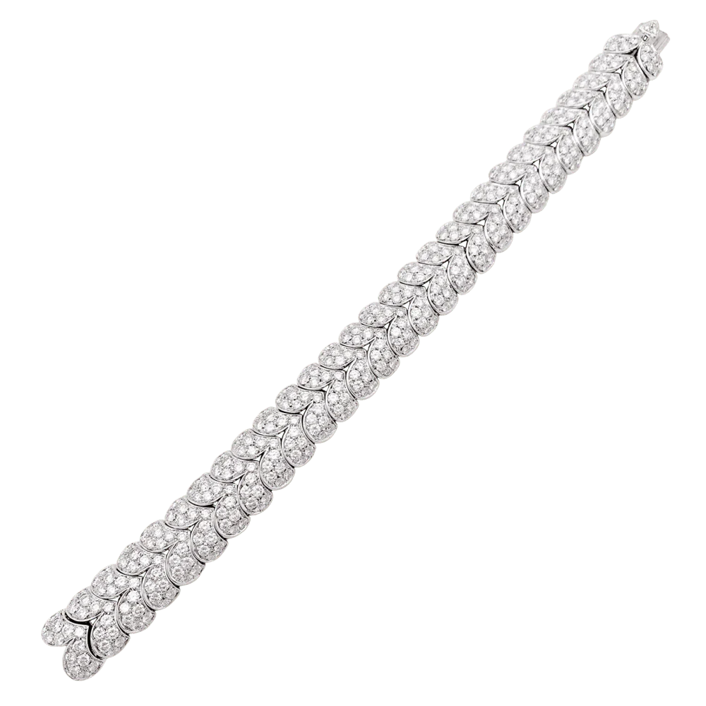 Bracelet Maille ARFAN en or blanc et diamants - Image 4