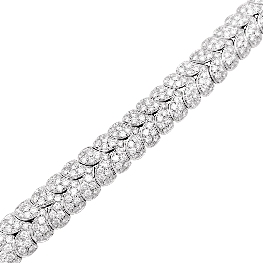 Bracelet Maille ARFAN en or blanc et diamants - Image 5
