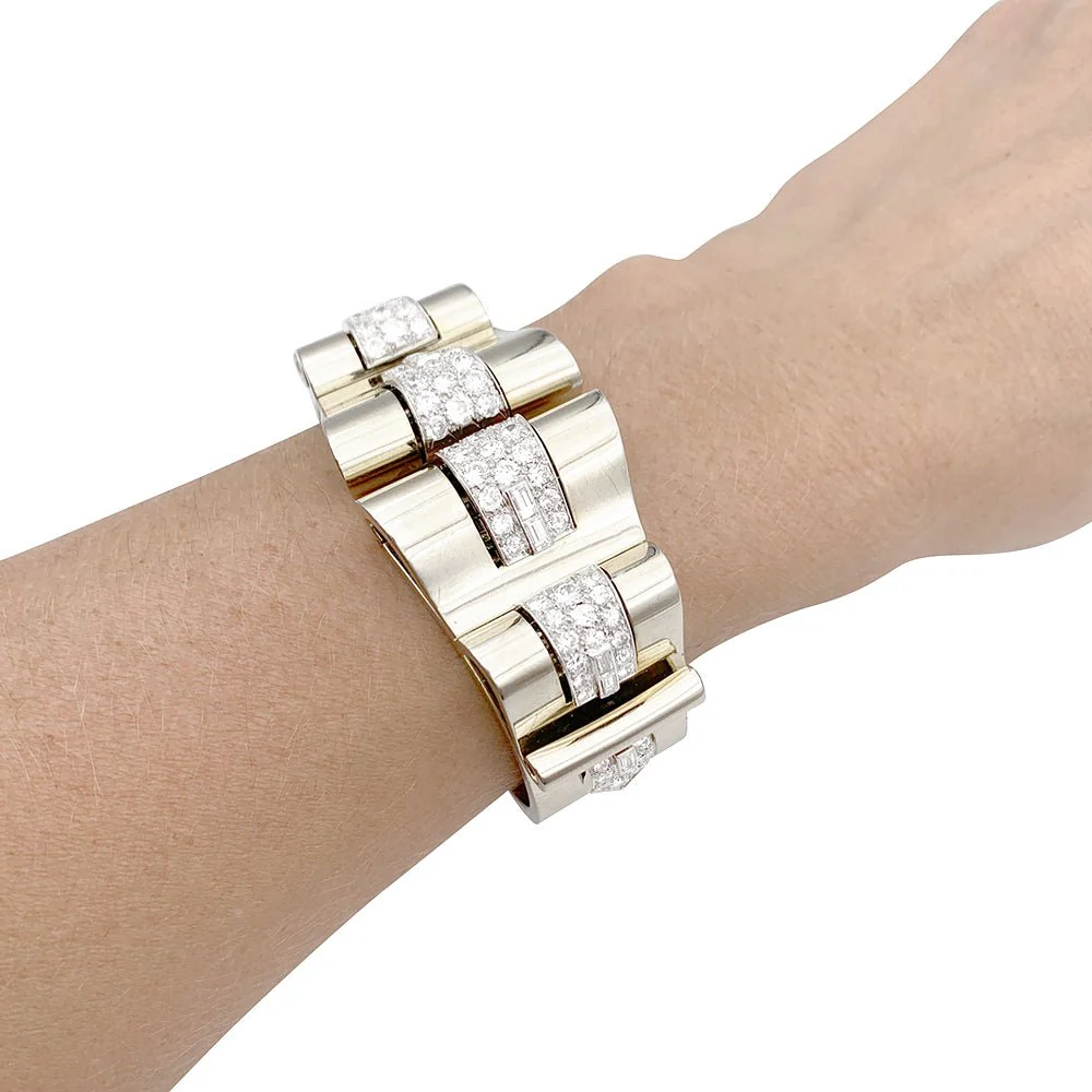 Bracelet BOIVIN Art déco, platine, or blanc et diamants - Image 10