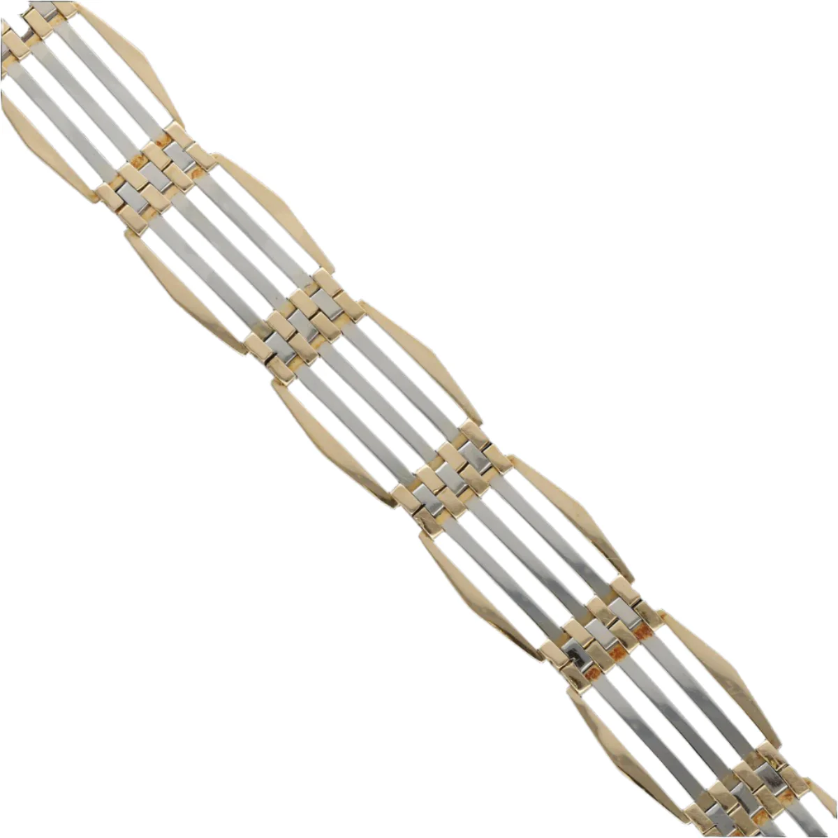 Bracelet Art Déco en or jaune et or blanc - Image 3