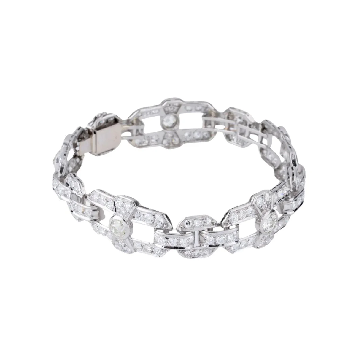 Bracelet Art Déco en platine et diamant - Image 3