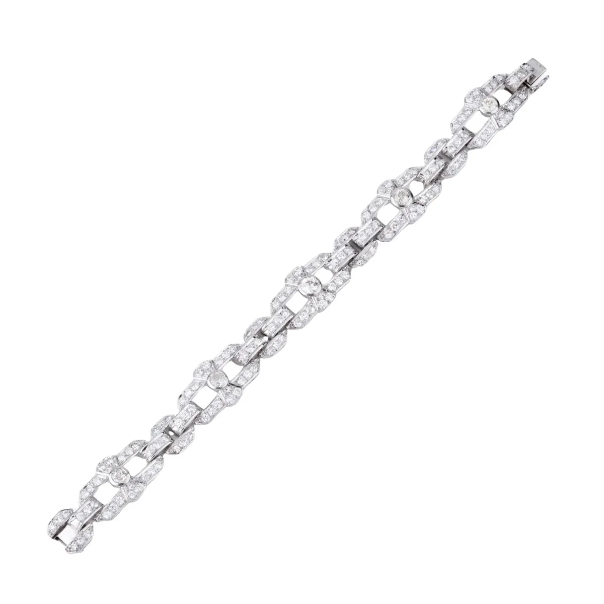 Bracelet Art Déco en platine et diamant - Image 5