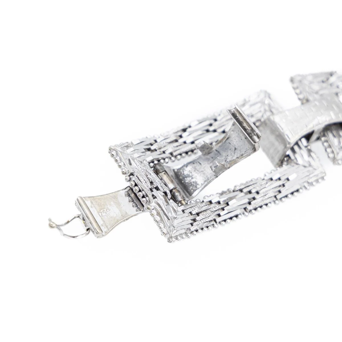 Bracelet Art déco Or blanc - Image 6