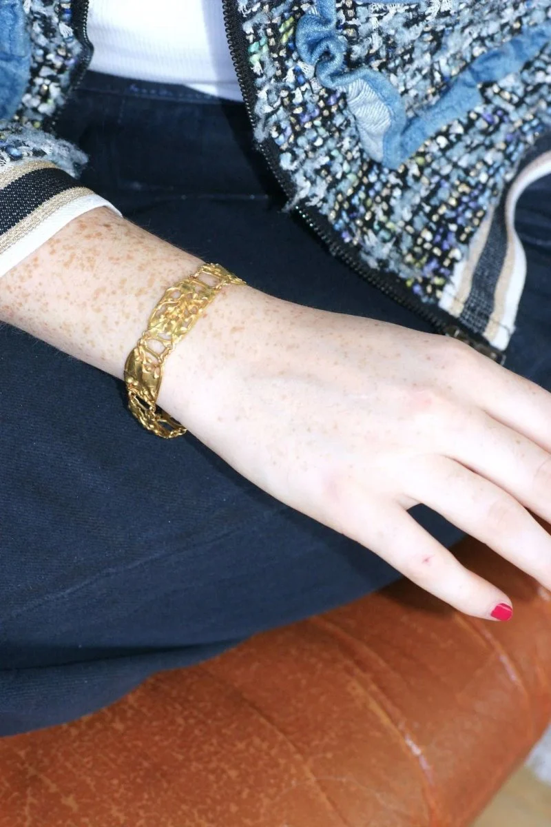 Bracelet Art Nouveau Arnould en Or Jaune - Image 11