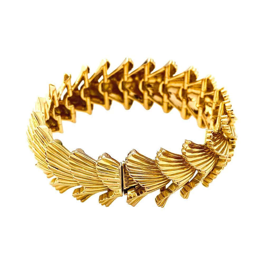 Bracelet articulé en or jaune - Image 4