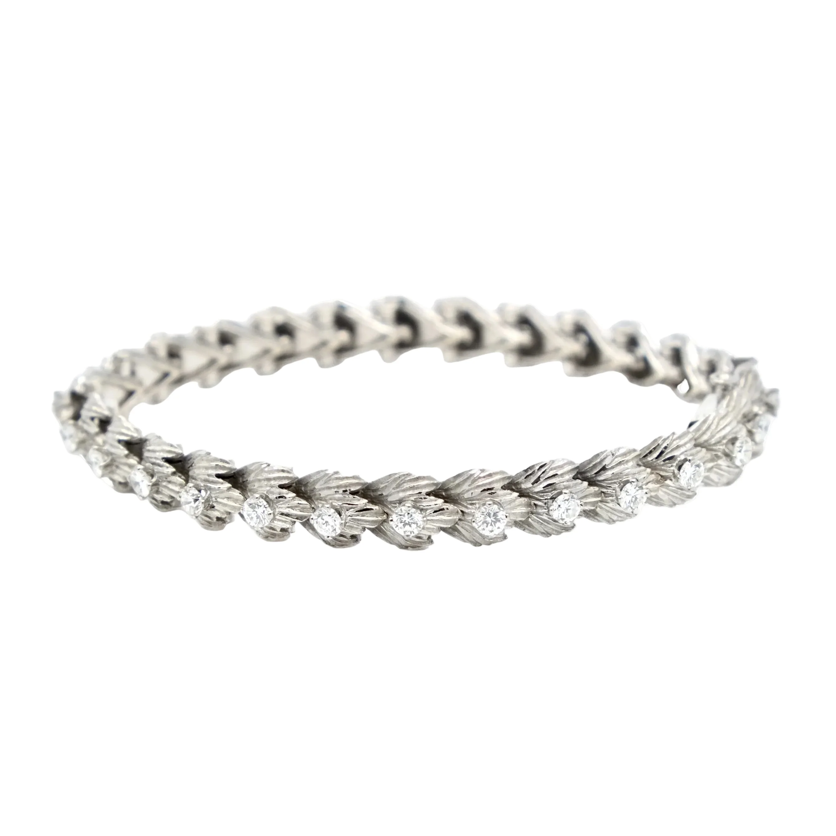 Bracelet Ligne en or blanc et diamants