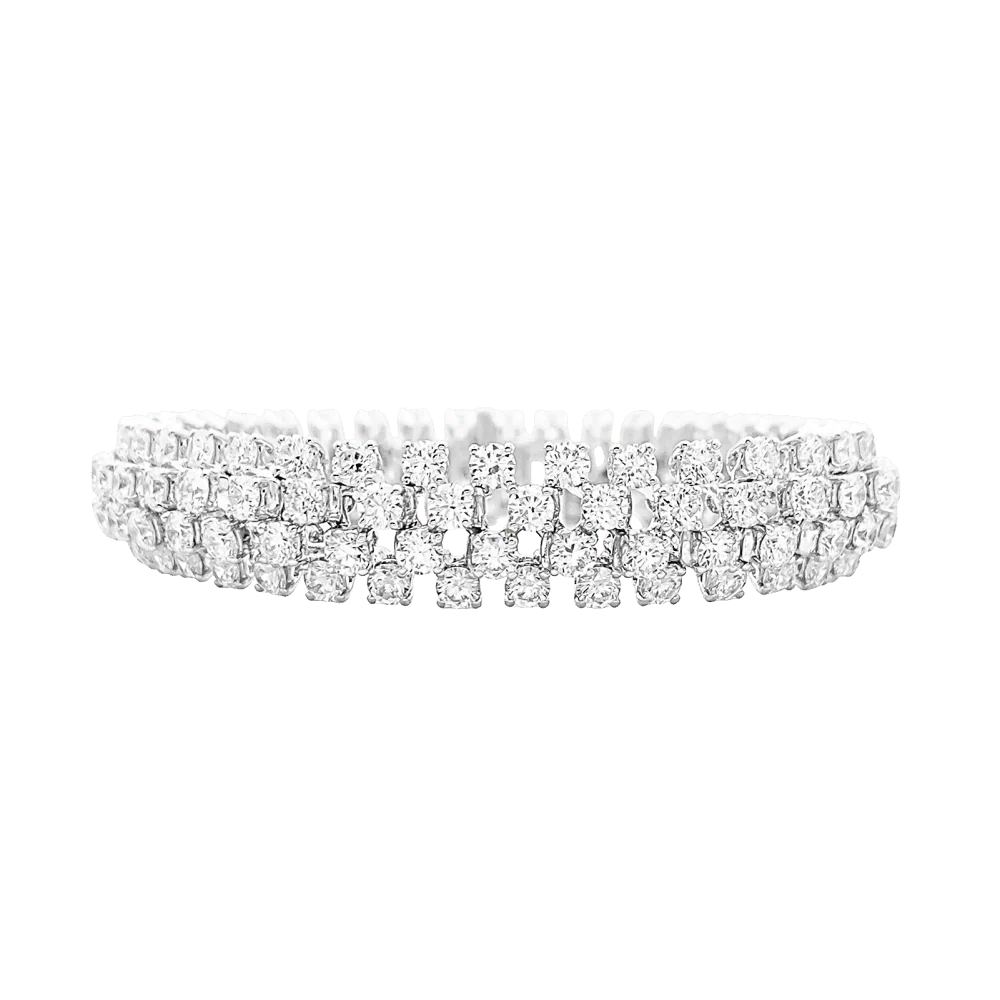 Bracelet Ligne BOUCHERON "Angélique" en or blanc et diamants