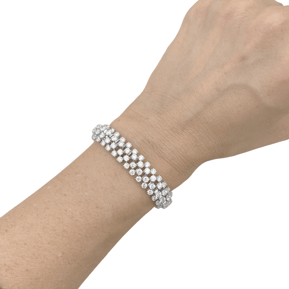Bracelet Ligne BOUCHERON "Angélique" en or blanc et diamants - Image 2