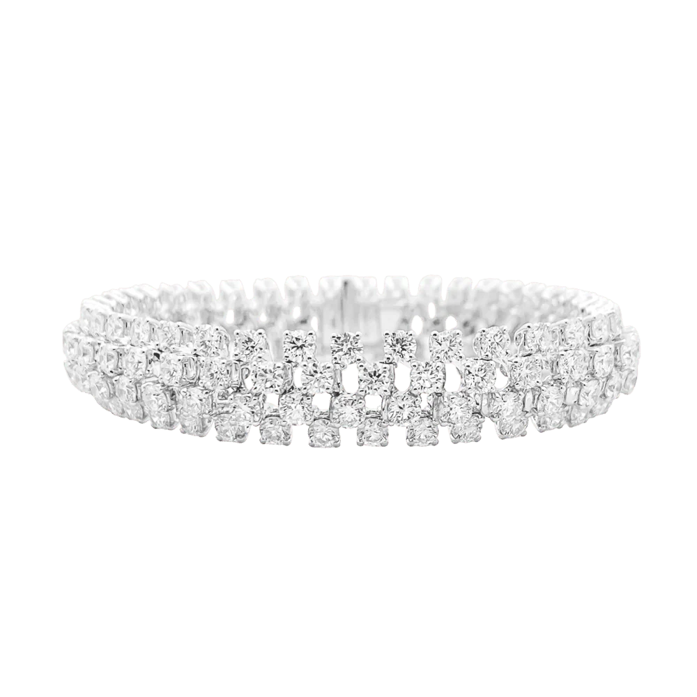 Bracelet Ligne BOUCHERON "Angélique" en or blanc et diamants - Image 3