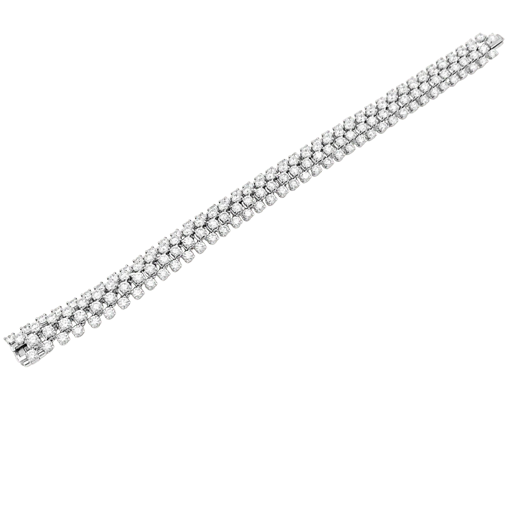 Bracelet Ligne BOUCHERON "Angélique" en or blanc et diamants - Image 4