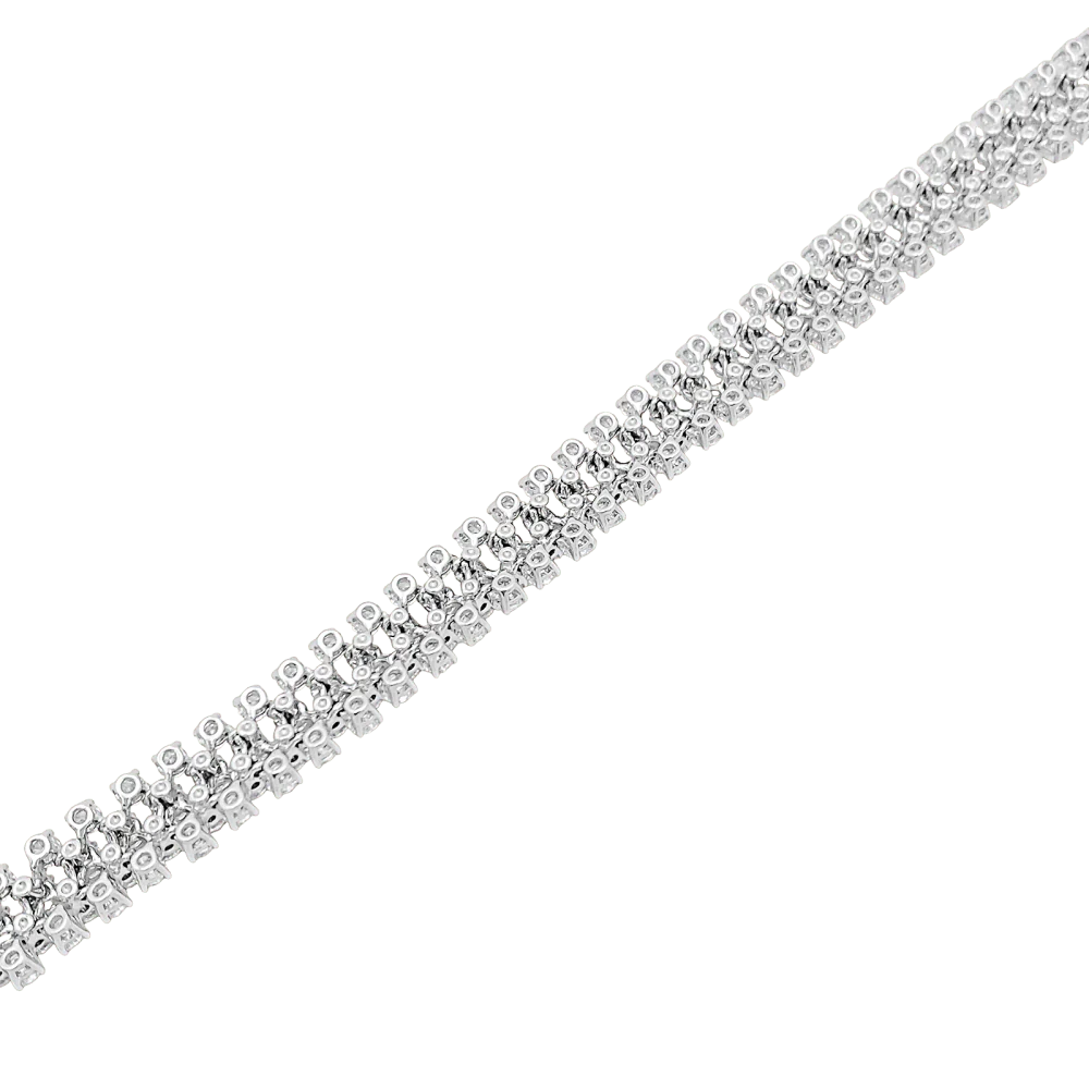 Bracelet Ligne BOUCHERON "Angélique" en or blanc et diamants - Image 5
