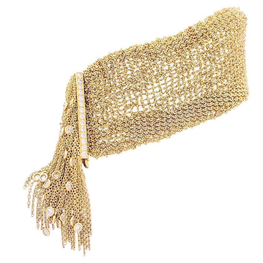 Bracelet BOUCHERON, "Delilah", or jaune, diamants.