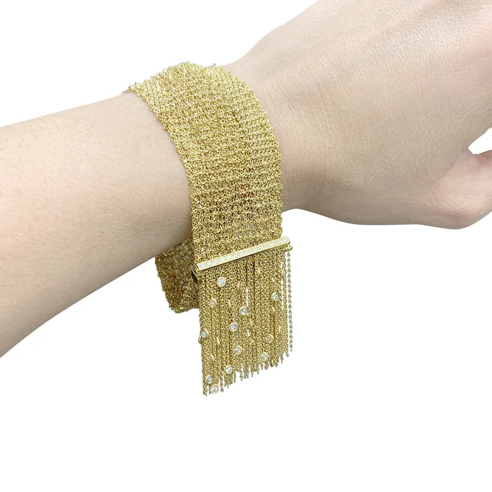 Bracelet BOUCHERON, "Delilah", or jaune, diamants. - Image 6