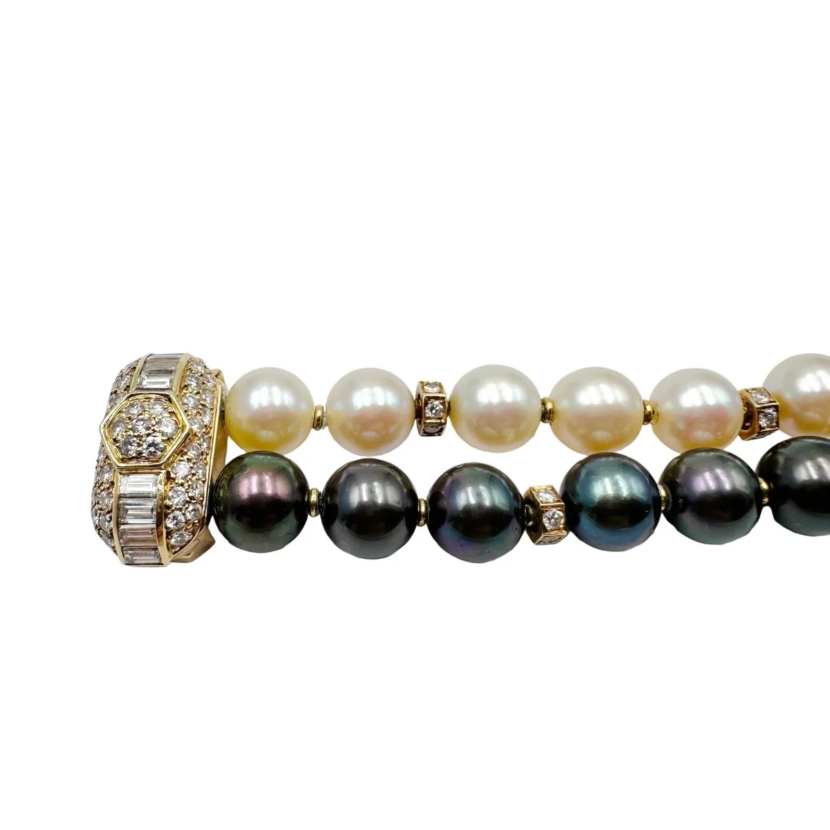 Bracelet BOUCHERON en or jaune, perles et diamants - Image 5