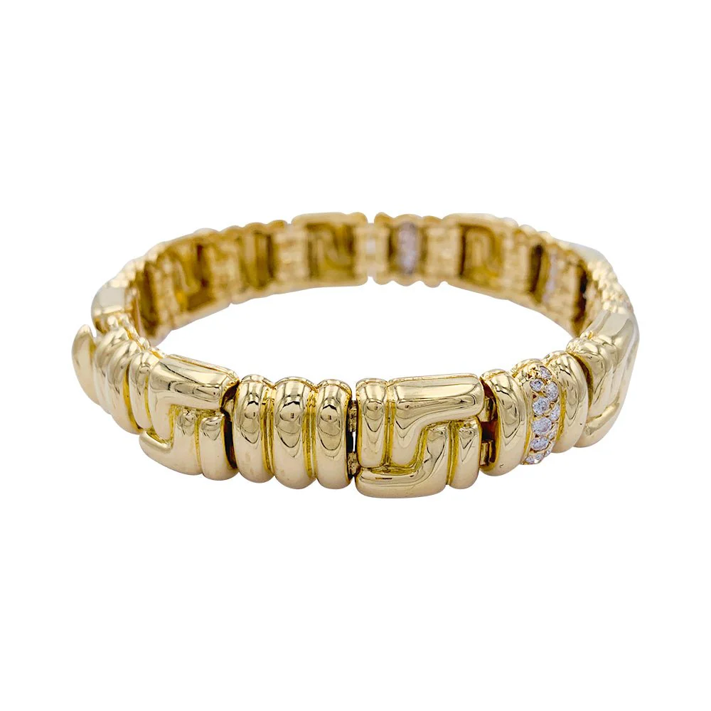 Bracelet Boucheron, or jaune, diamants - Image 4
