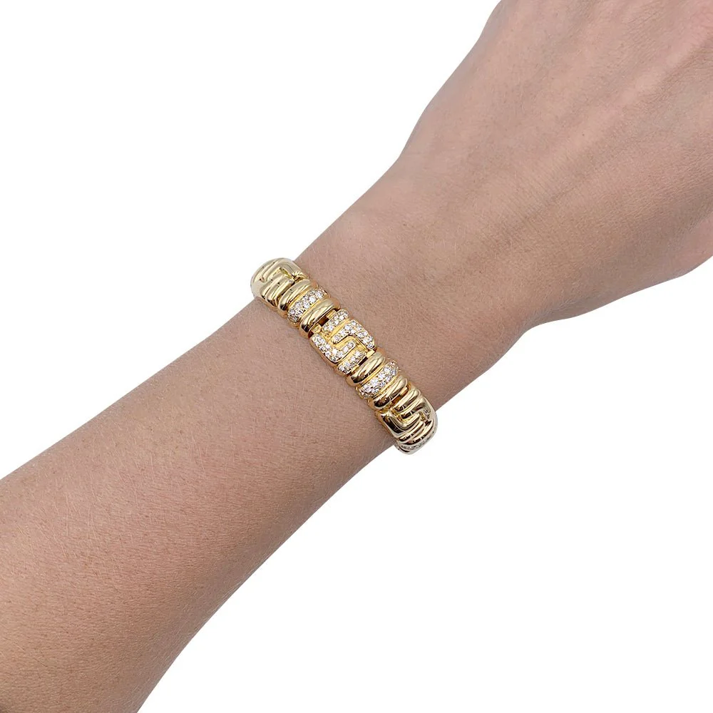 Bracelet Boucheron, or jaune, diamants - Image 6