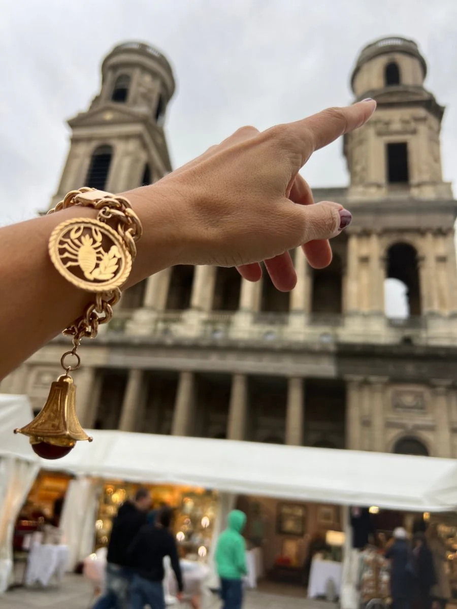 Bracelet or rose 18k,maillon gourmette orné de 4 breloques - Image 10