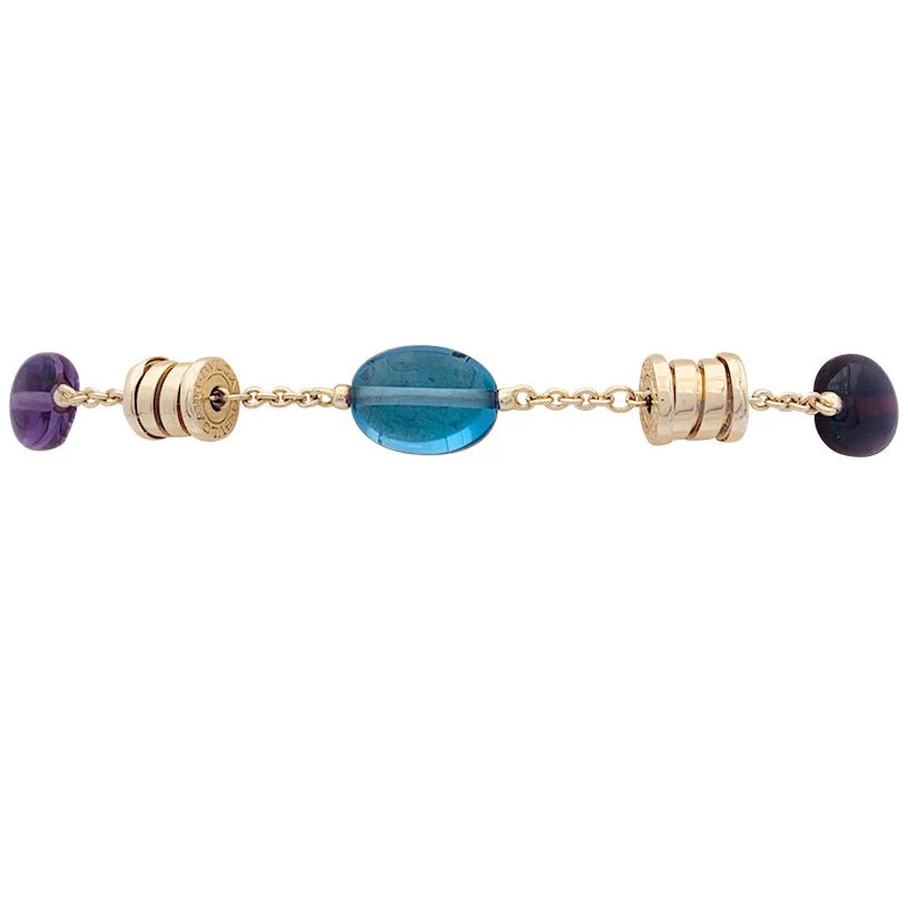 Bracelet BULGARI "B.zero1" en or jaune et pierres de couleur - Image 6