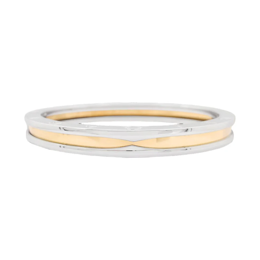 Bracelet Jonc BULGARI "B.zero1" en or jaune et acier