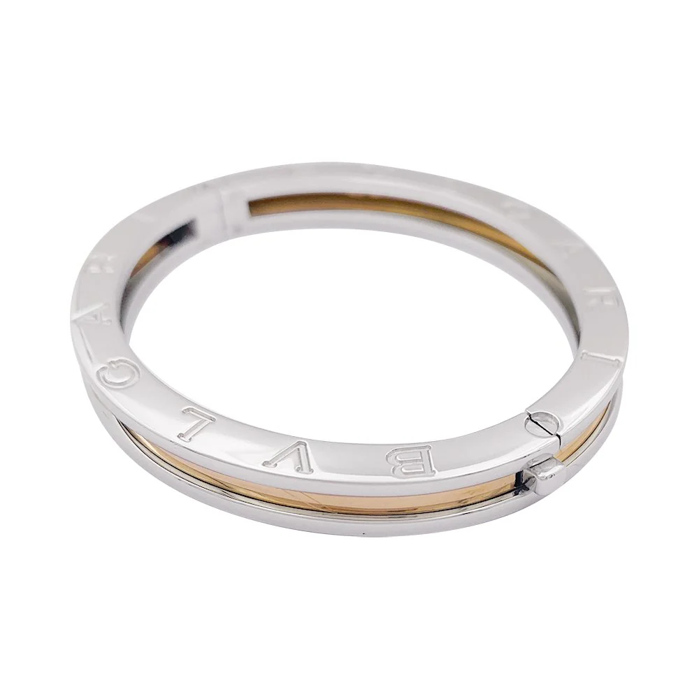 Bracelet Jonc BULGARI "B.zero1" en or jaune et acier - Image 4