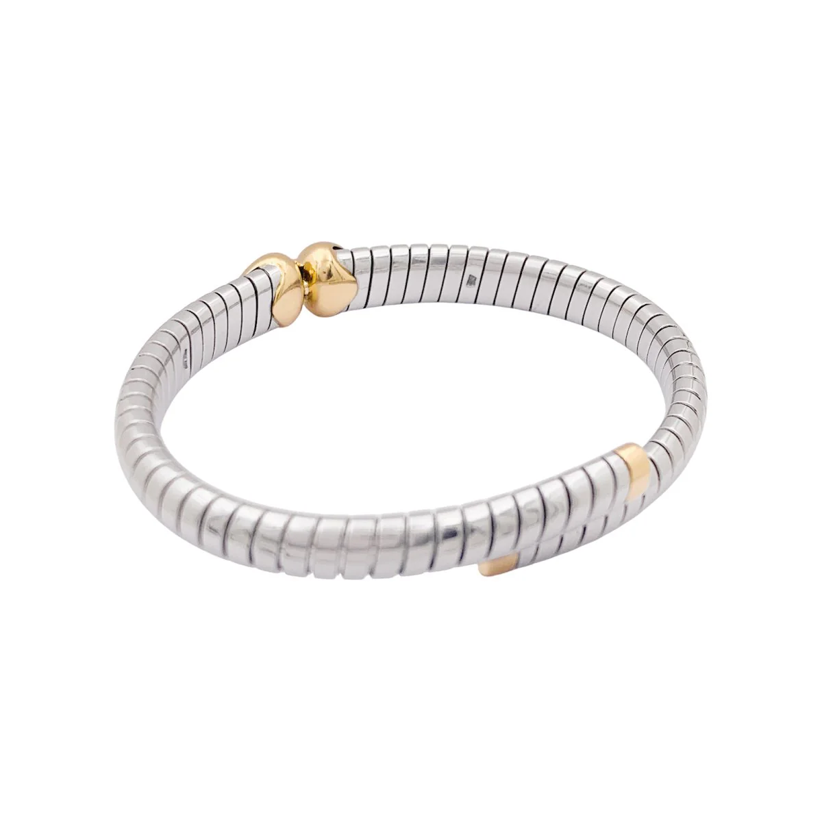 Bracelet BULGARI "Doppio Cuore",  en or et acier - Image 4