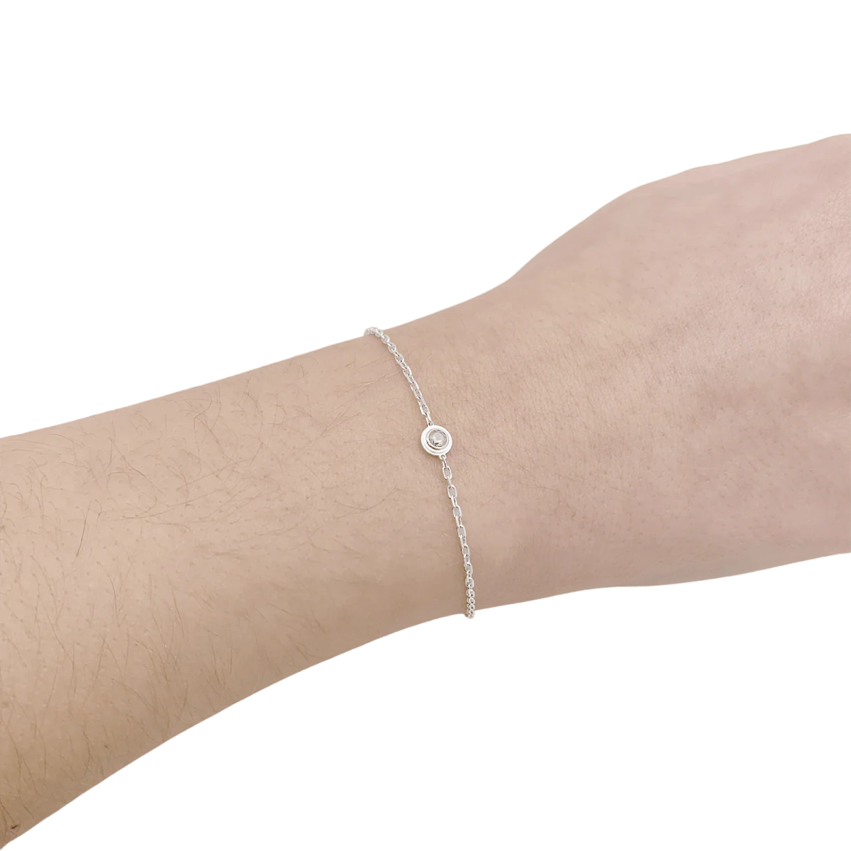 Bracelet CARTIER "Cartier d'Amour" en or blanc et saphir vert - Image 2
