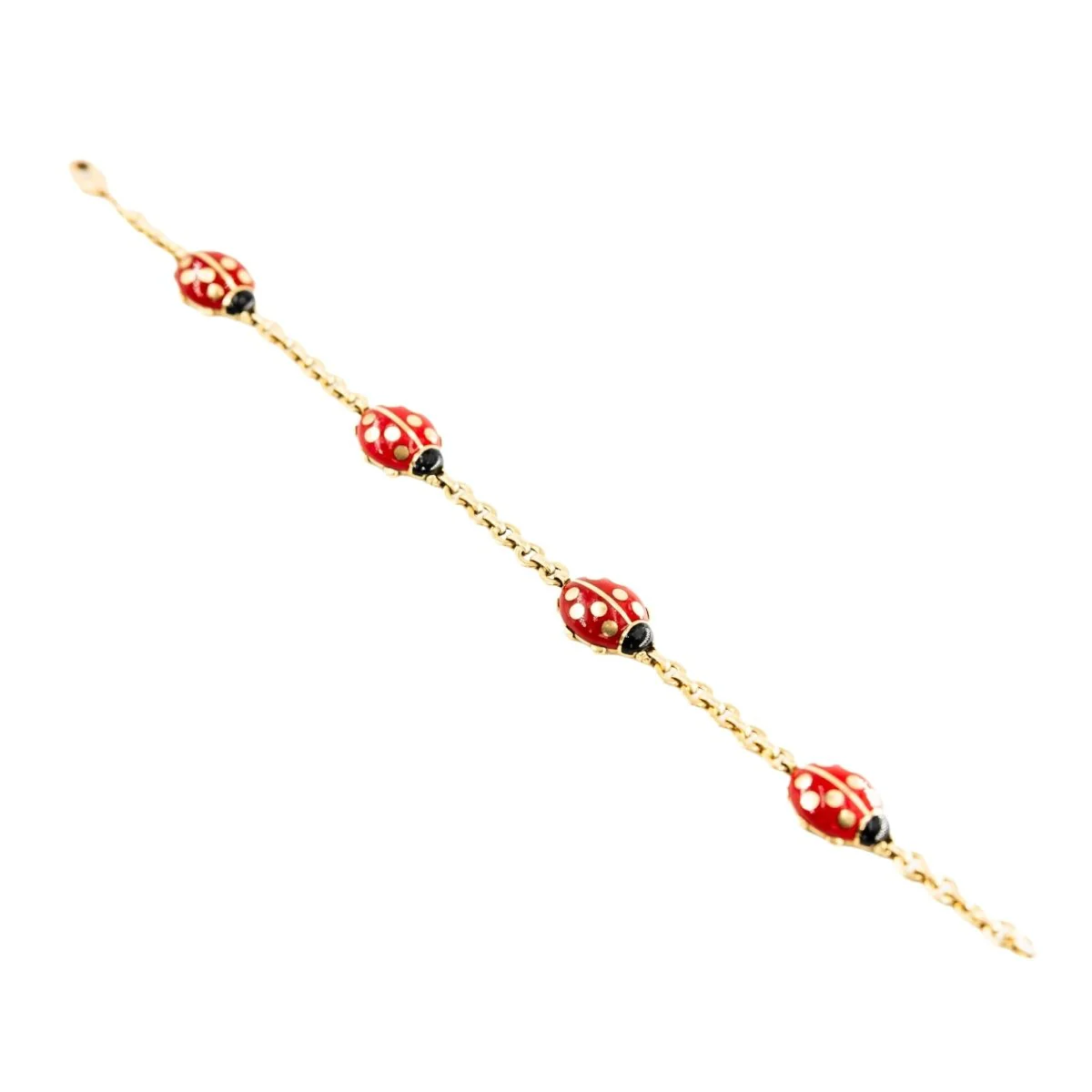 Bracelet CARTIER "Coccinelles" en or jaune et émail - Image 4
