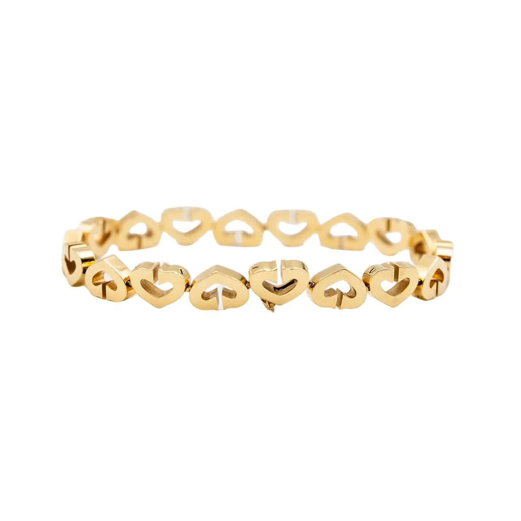Bracelet Souple CARTIER "Coeurs et Symboles" en or jaune - Image 10