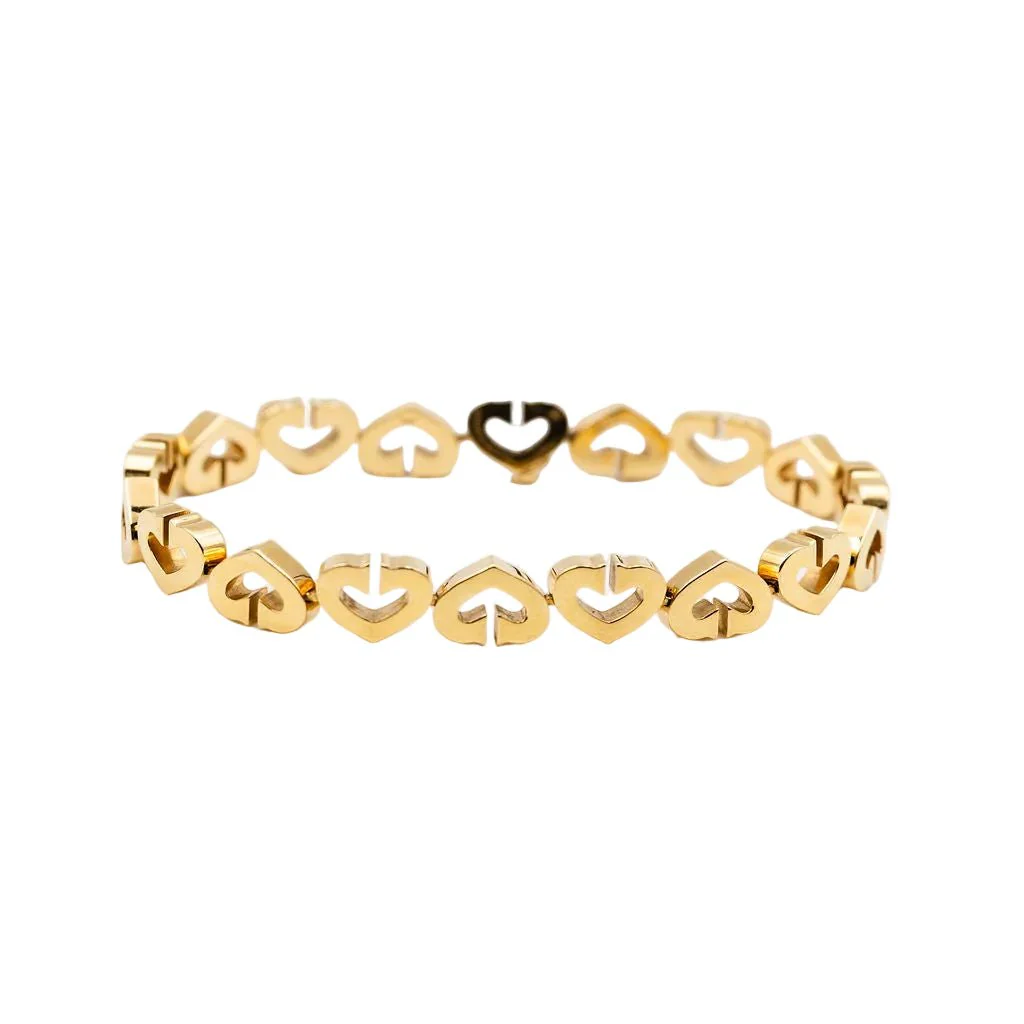 Bracelet Souple CARTIER "Coeurs et Symboles" en or jaune - Image 11
