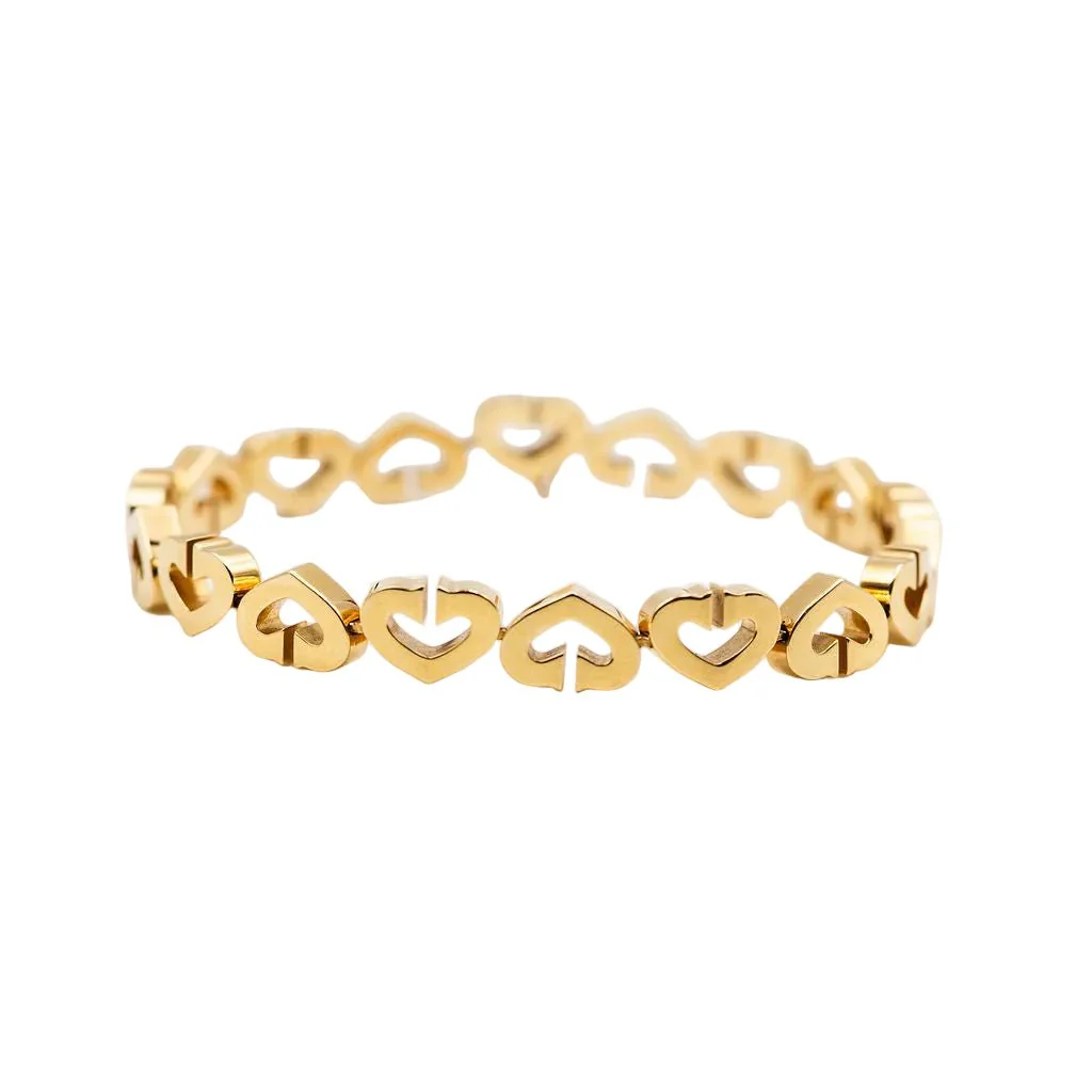 Bracelet Souple CARTIER "Coeurs et Symboles" en or jaune - Image 7
