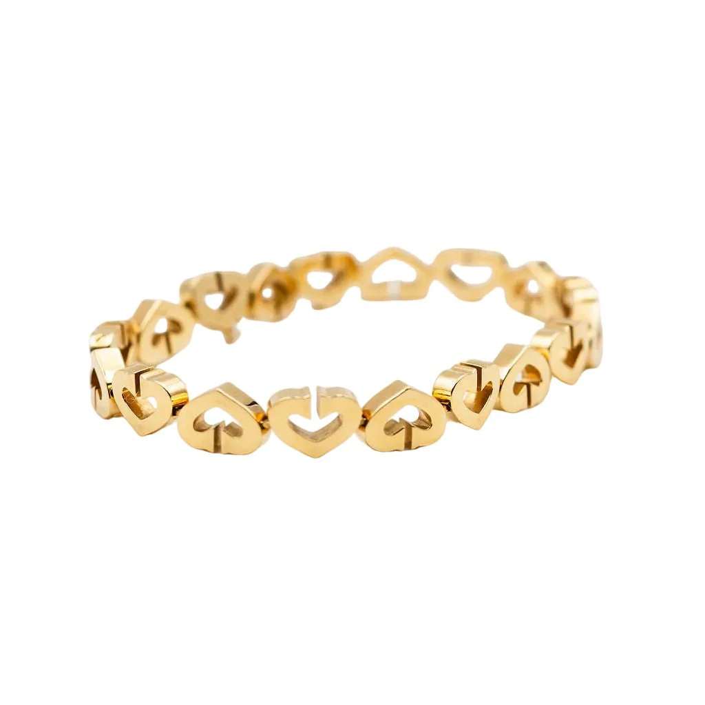 Bracelet Souple CARTIER "Coeurs et Symboles" en or jaune - Image 8
