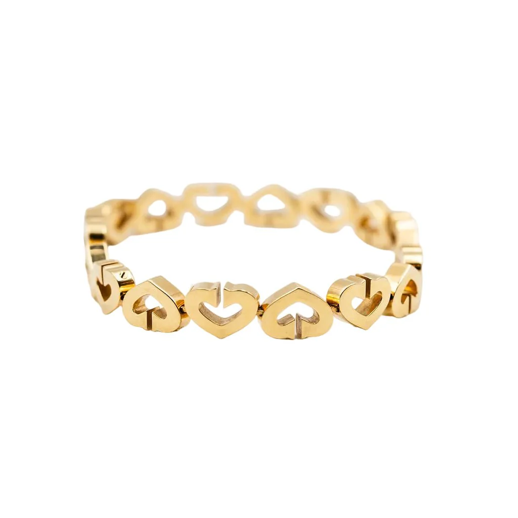 Bracelet Souple CARTIER "Coeurs et Symboles" en or jaune - Image 9