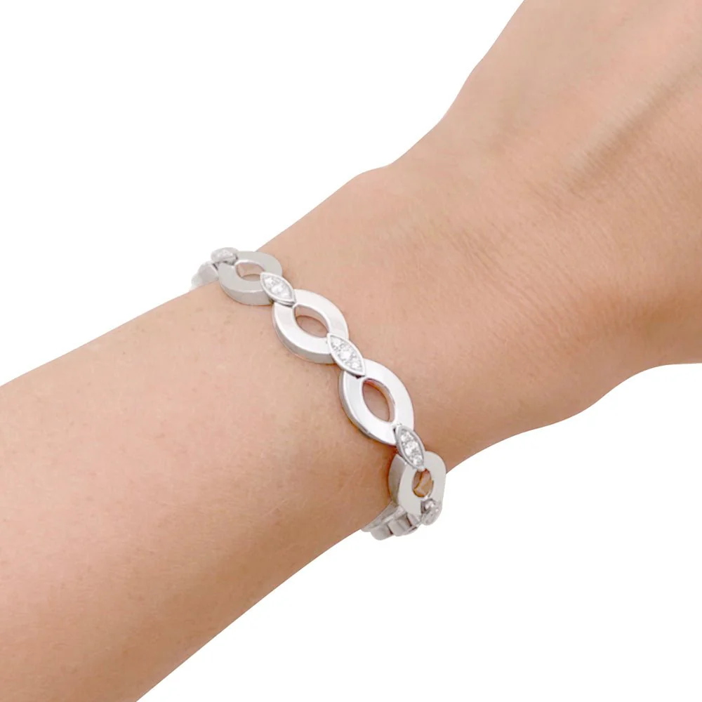 Bracelet CARTIER "Diadéa" or blanc et diamants - Image 2