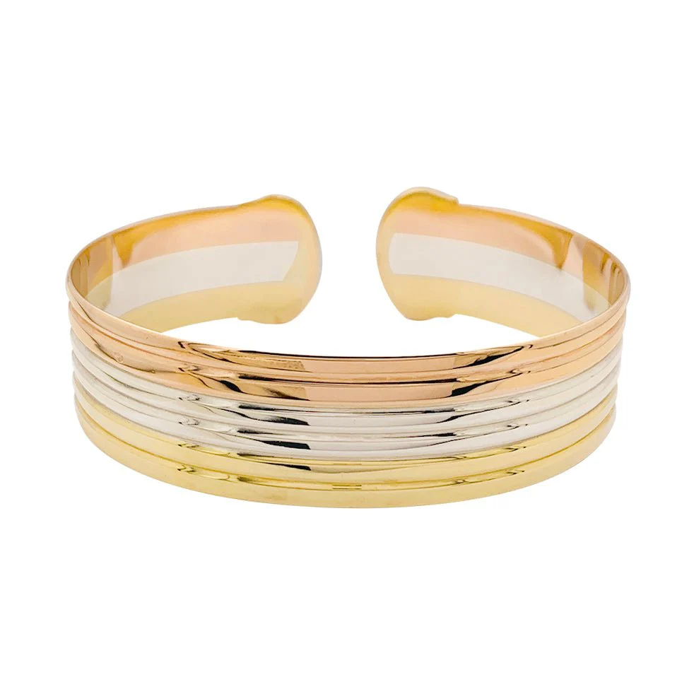 Bracelet CARTIER "Double C" en trois ors - Image 5