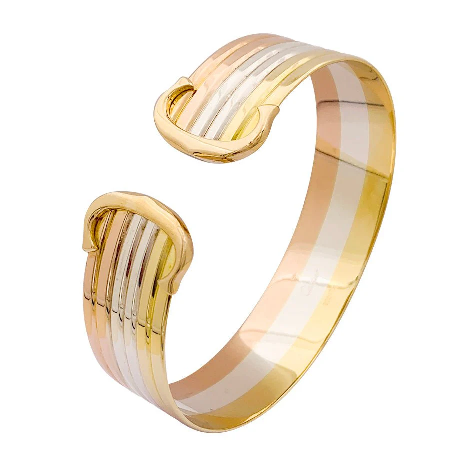Bracelet CARTIER "Double C" en trois ors - Image 6