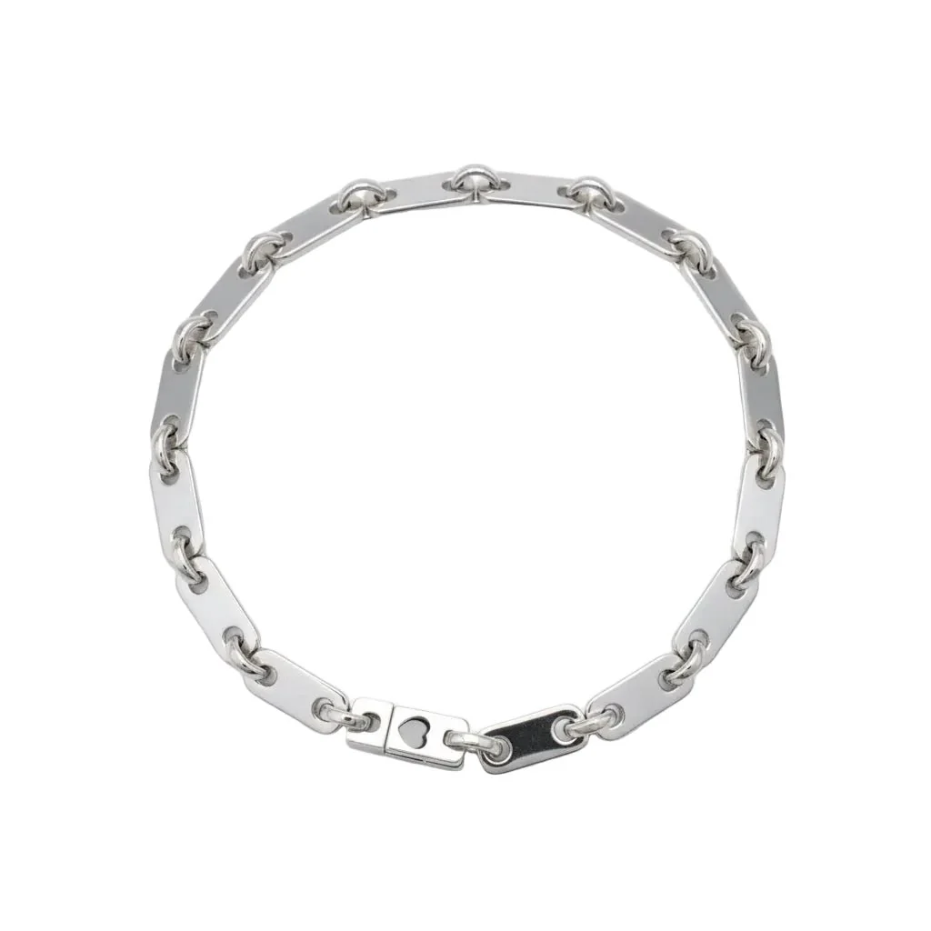 Bracelet Maille CARTIER "Fidelity" en or blanc