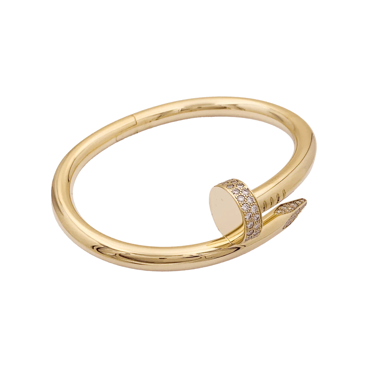 Bracelet Jonc CARTIER "Juste un Clou" en or jaune et diamants - Image 5