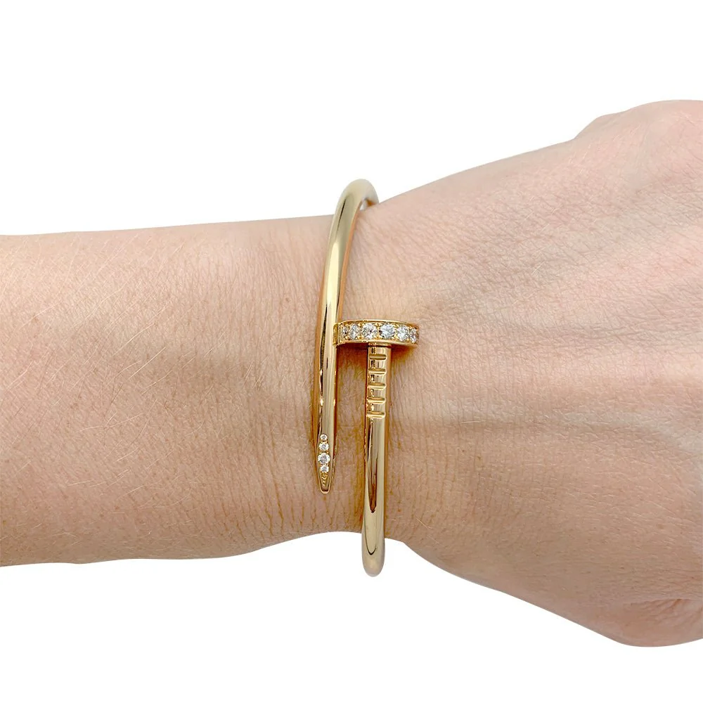 Bracelet Cartier, "Juste un clou", or jaune, diamants - Image 2