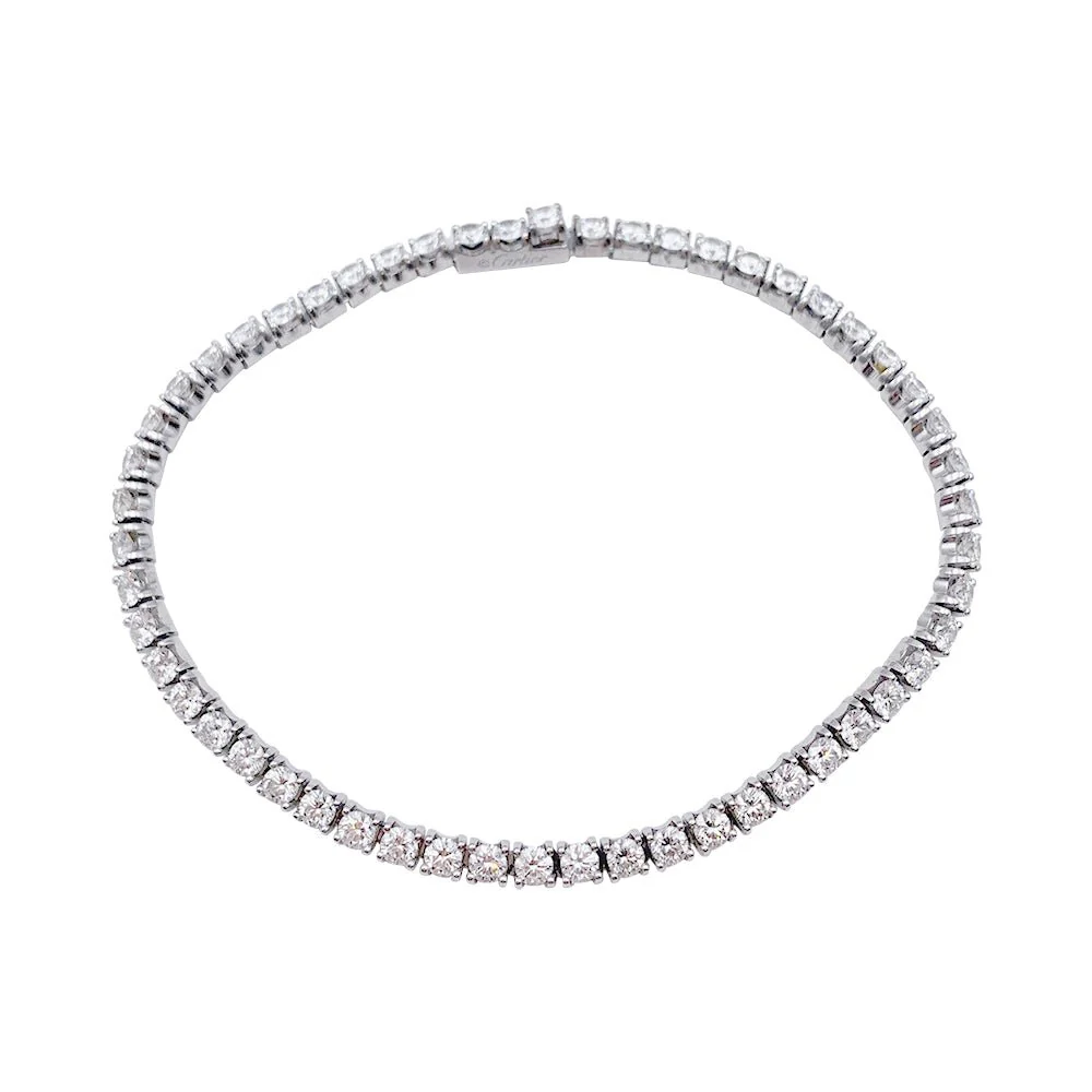 Bracelet CARTIER "Lignes Essentielles" en or blanc et diamants - Image 5