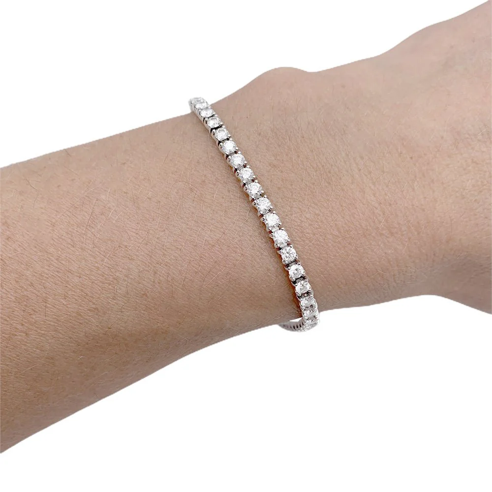 Bracelet CARTIER "Lignes Essentielles" en or blanc et diamants - Image 8