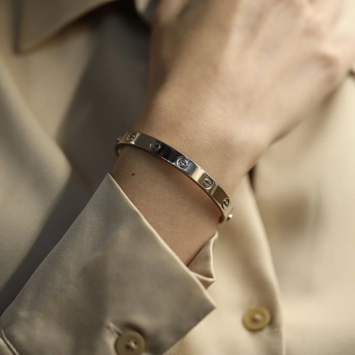 Bracelet Jonc CARTIER "Love" en or blanc - Image 2