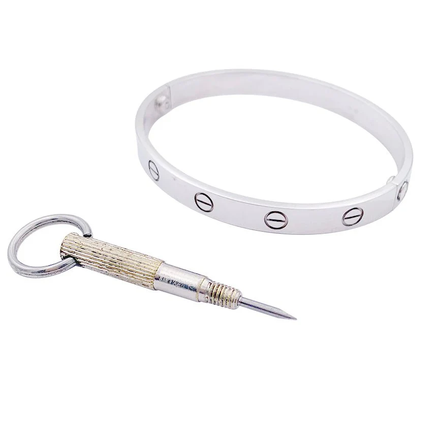 Bracelet CARTIER "Love" en or blanc. - Image 2