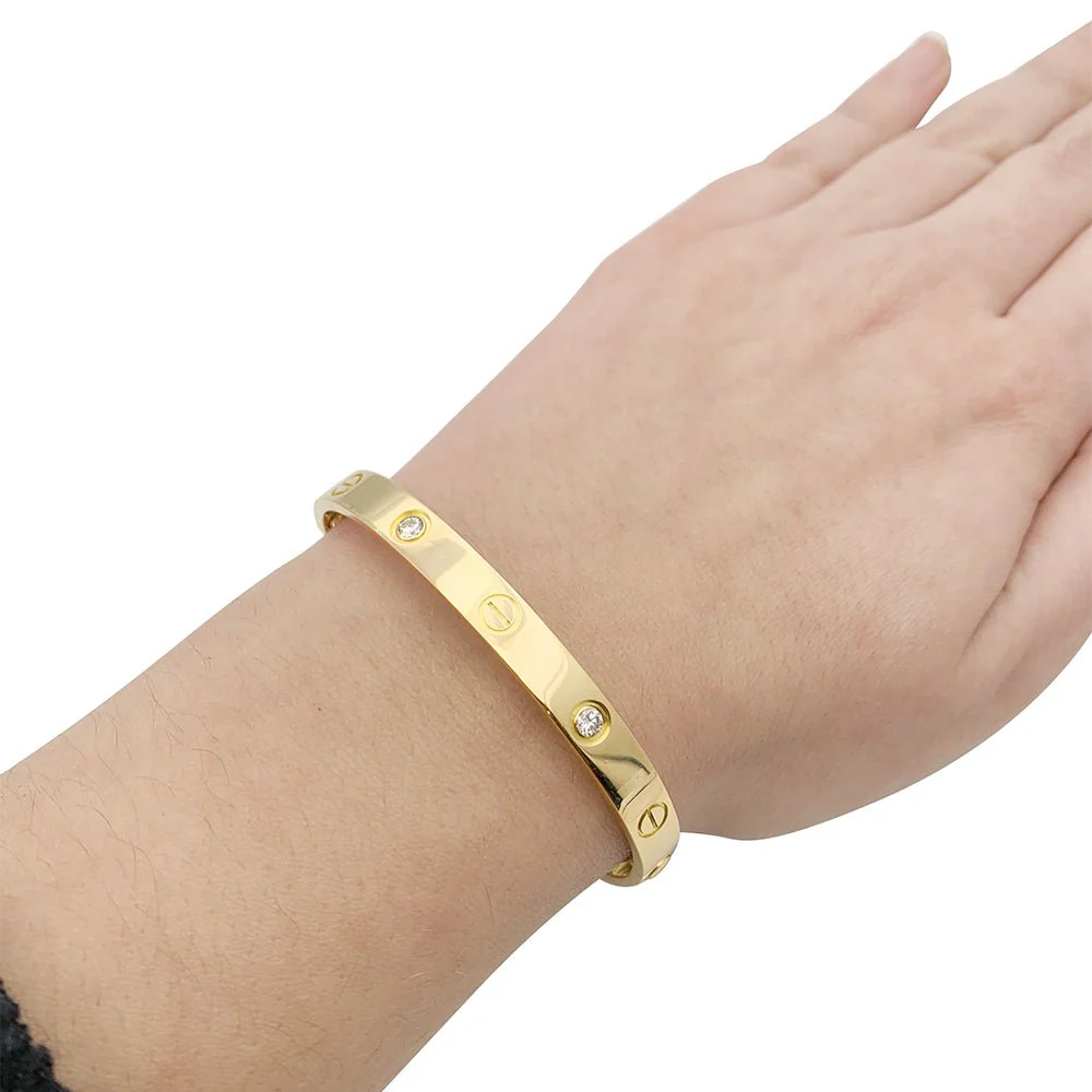 Bracelet CARTIER "Love" en or jaune et diamant - Image 2