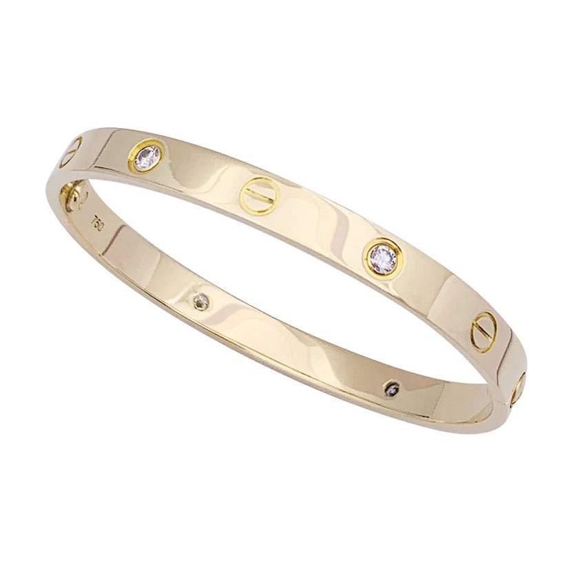 Bracelet CARTIER "Love" en or jaune et diamant - Image 4