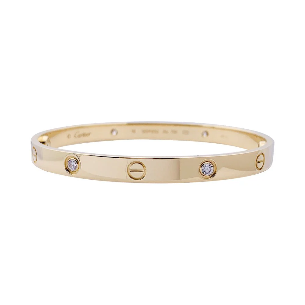 Bracelet CARTIER "Love", en or jaune et diamants
