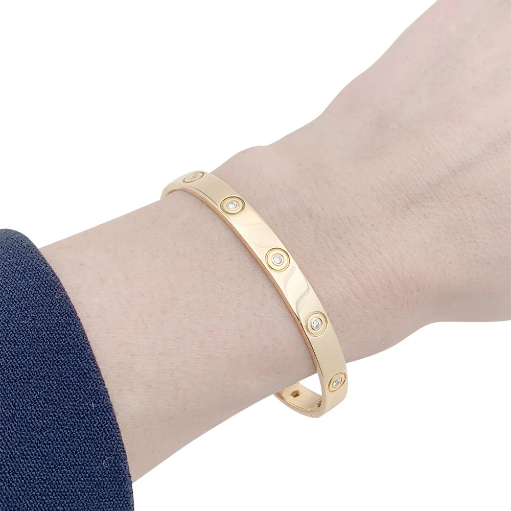 Bracelet CARTIER "Love" en or jaune et diamants - Image 2