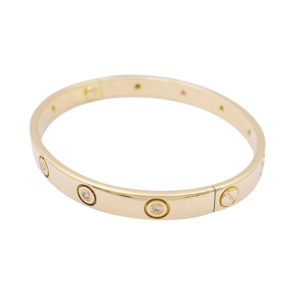 Bracelet CARTIER "Love" en or jaune et diamants - Image 3