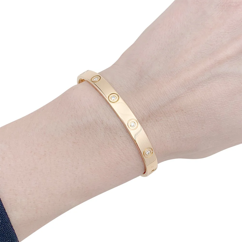 Bracelet CARTIER "Love" en or jaune et diamants - Image 6