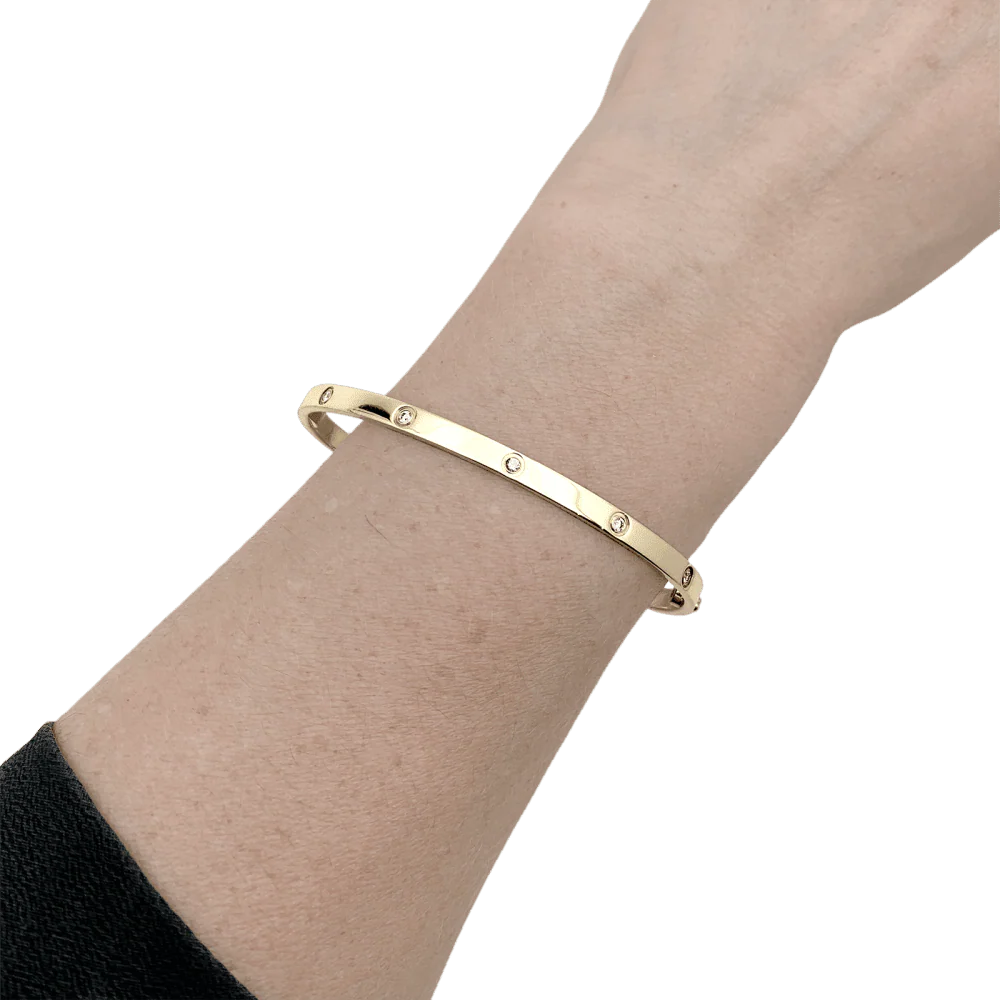 Bracelet Jonc CARTIER "Love" en or jaune et diamants - Image 2
