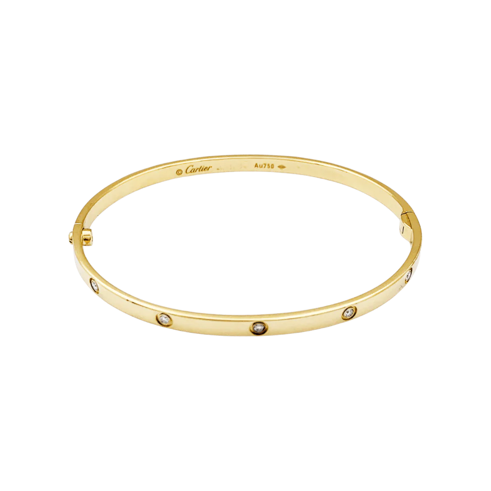 Bracelet Jonc CARTIER "Love" en or jaune et diamants - Image 3